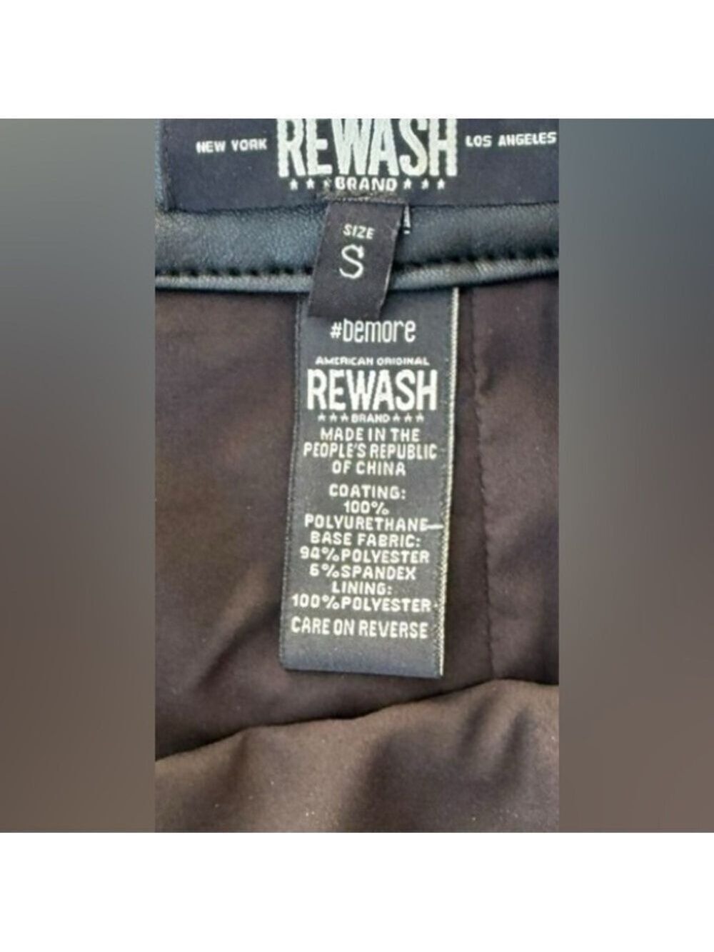 Z16 ReWash Faux Leather Lined Mini Skirt SzSm Like New - Picture 6 of 11
